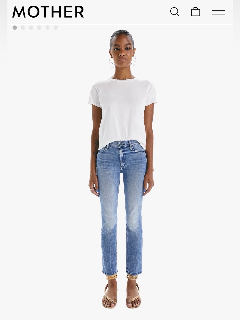 NWOT - Women’s Mother Dazzler Ankle Mid-Rise Jeans - Size 26